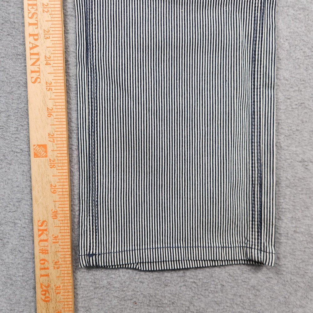 Dovetail Workwear Freshly Overalls 8/32 Indigo Stripe Stretch Denim Double Knee - Picture 14 of 15